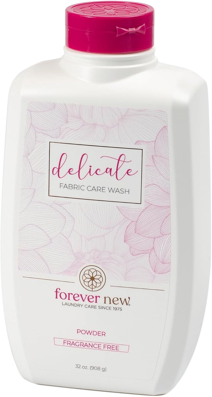 Forever New Granular Laundry Detergent, Unscented, 32 oz | Hypoallergenic, Gentle for Silk, Cashmere, Bra, Undergarments, Wool