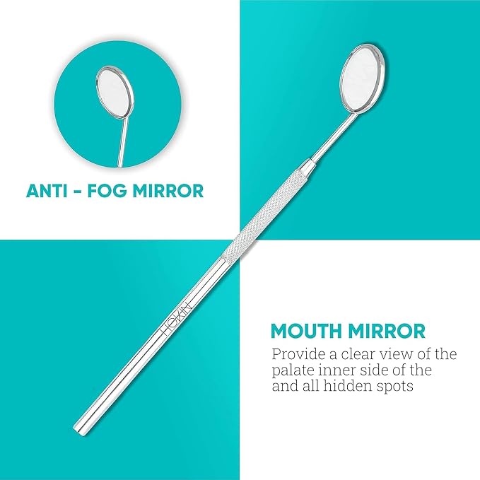 Dental Tools HOKIN Plaque Remover Teeth Cleaning Tool 4 Pcs Dental Care Kit Tooth Filling Repair Set Stainless Steel Dental Tools for Men Women Kids and Pet Care