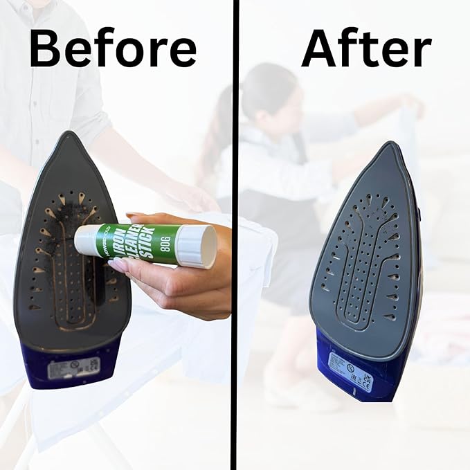HowseHold Hot Iron Cleaner for Burnt Iron Plate - Pack of 2 80g Sticks, Effective Iron Cleaner Stick for Easy Removal of Residue Burn Marks from Iron Plate Suitable for Steam Irons