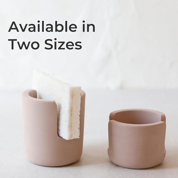 Selegna Diatomite Stoneware Sponge Holder & Sink Caddy, Drying Stone Kitchen Sink Organizer for Counter, Water-Absorbing Diatomaceous Earth Sponge Tray for Kitchen & Bathroom Countertop