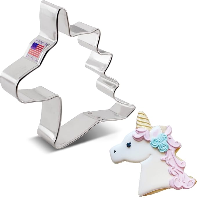 Ann Clark Unicorn Head Cookie Cutter 4" Made in USA