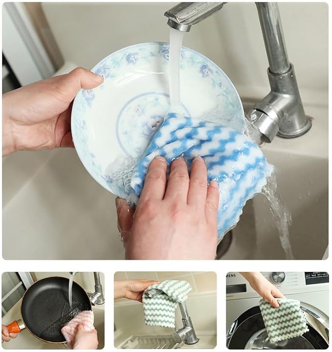 20 Count Replacement Cloths for INWEJIA Snap Grip Mini Mop,Wet and Dry Cleaning Pads for Cabinets, Walls, Windows and Floors Cleaning , Reusable Washable Microfiber Refills, 8"x6"