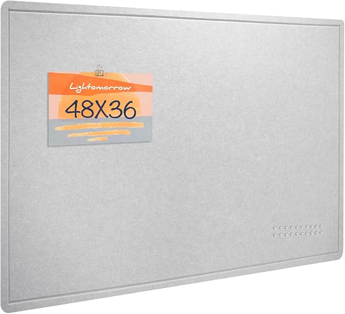 Felt Bulletin Board 48x36 inches, Decorative Pin Board for Home & Office | Cork Board Alternative for Wall with Push Pins, Display Mood Board for Photos, Notes & Reminders