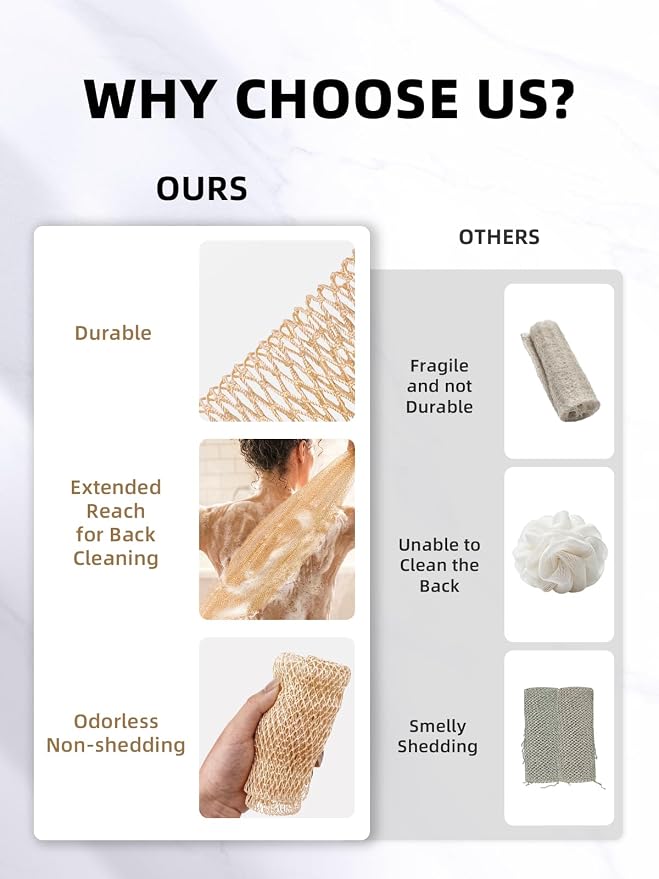Cleangor 2Pcs African Net Sponge Authentic with Knots - Exfoliating Body | Scrubber for All Skin Types, African Bath Sponge, Wash Cloth, Gentle Exfoliation Shower Rag for Women Daily Use