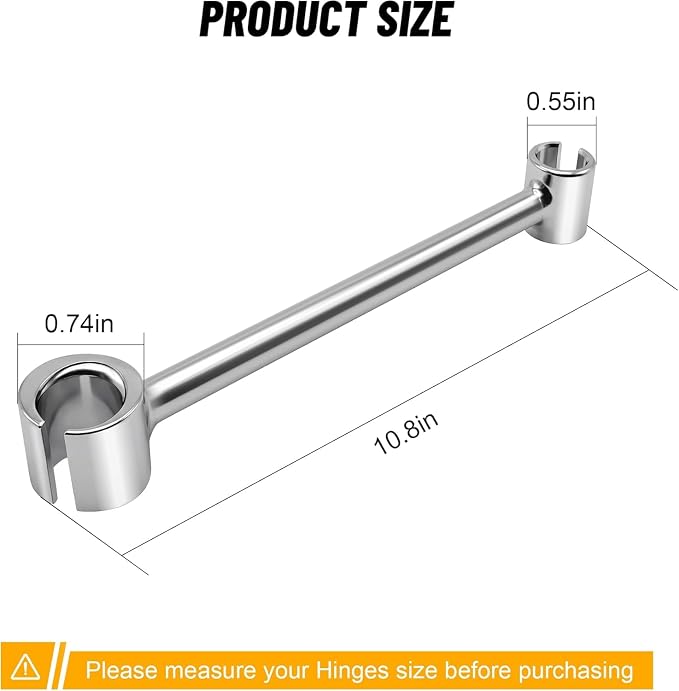 Door Hinge Adjustment Tool for Residential and Commercial, Upgraded Hinge Gap Adjusting Wrench for Door Quick and Efficient Solutions, User-Friendly Adjustments Tools (Silver)