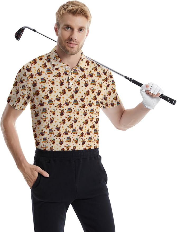 Polo Shirts for Men Moisture Wicking Mens Polo Shirts Patriotic Shirts for Men