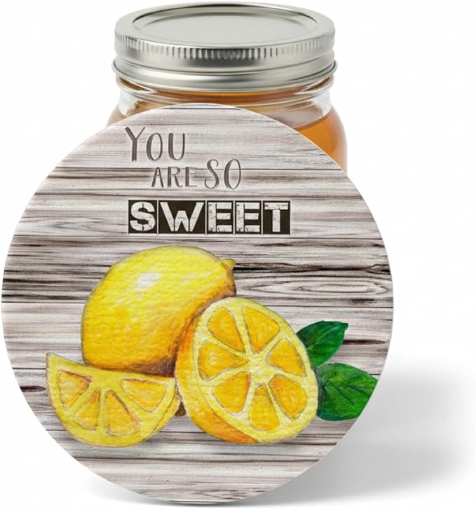 Andreas Silicone Jar Opener, Sweet Lemon – 6.25" Non-Slip Lid Gripper & Garlic Peeler, Dishwasher Safe, Multi-Use, Durable Silicone & Fabric, Made in the USA, JO-GGLE