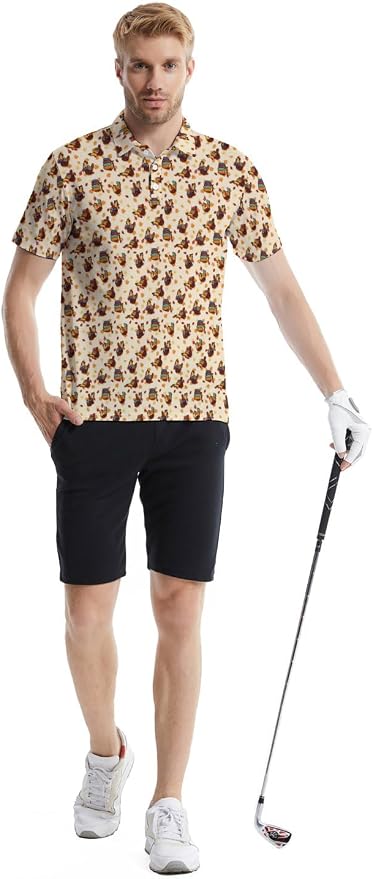 Polo Shirts for Men Moisture Wicking Mens Polo Shirts Patriotic Shirts for Men