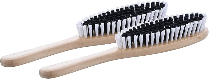 Clothes Brush Garment Brush Sturdy Bristles, Garment Lint Remover, Wool Suits, Lint Brush, Pet Hair Removel, Suede, Dust, Hat Brush Durable Wood Handle, 2 Pack by Superio