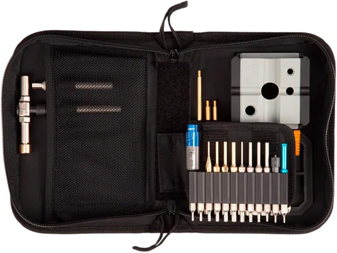 Fix It Sticks Portable Multi-Functional Pistol Armorer's Toolkit | Mini All-In-One Force Turner, Ratcheting T-Way Spanner Locking Hex Drive, Handgun Maintenance Gear Soft Case