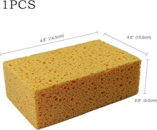 1 PCS x JK SP-T50 Large Sponge, Cleaning Sponges, Boat Bail Sponge, Handy Sponges, Cellulose Sponges, Natural Sponges, Commercial Sponges, Car Washing Sponge, Eco Friendly Sponge (6.5" x 4.0" x 2.0")