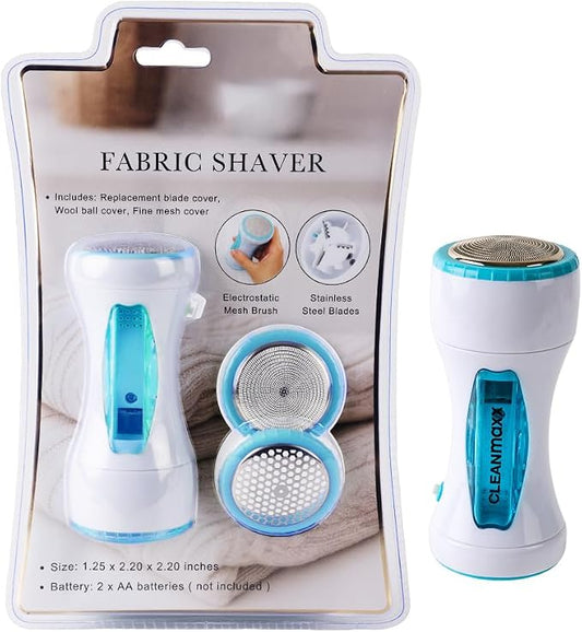 Fabric Shaver & Lint Remover for Clothes and Furniture, Electric Fuzz Remover for Sweaters, Couch, Upholstery and Blankets, Rechargeable Defuzzer Removes Pilling and Lint (White+Purple)