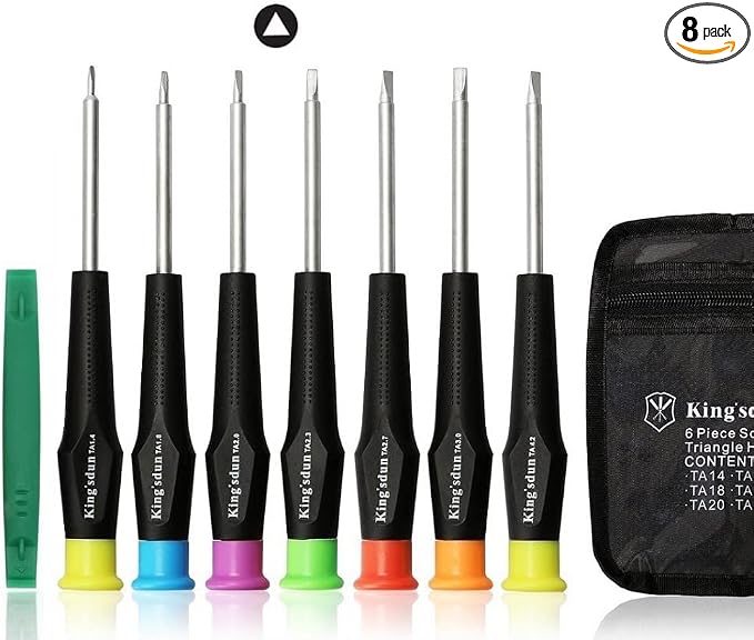 8 Piece Triangle Head Screwdriver Set For Electronic Toys, Magnetic Triangle Screws Driver Tool Kit For Thomas McDonald's Toy Series Repair Battery Disassemble - Toys Triangle Driver Set