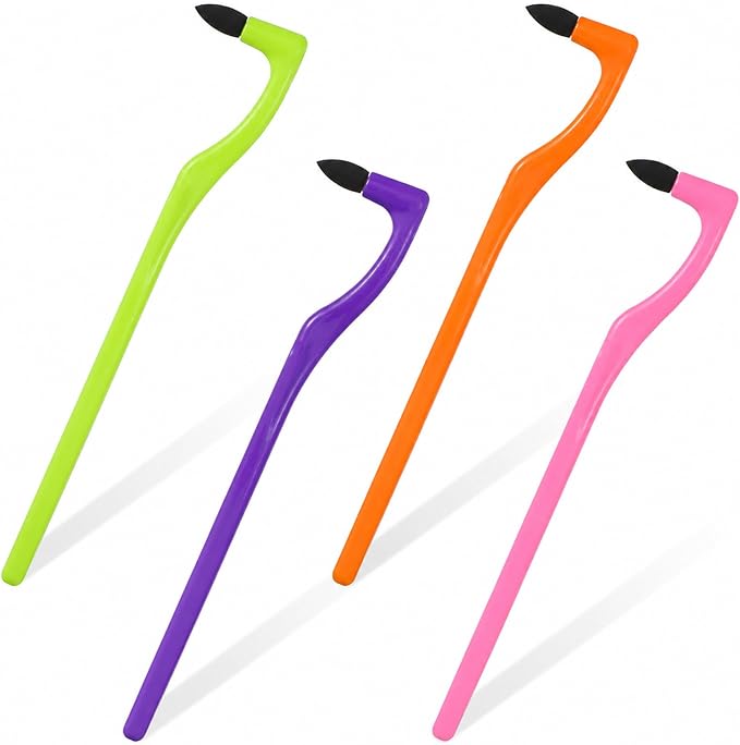 4 Pcs Teeth buffers for Stains Tooth Stain Remover Dental Plaque Tartar Eraser Tool Polisher Professional Dental Picks Cleaning for Oral Care Teeth Whitening Polishing (Orange/Green/Purple/Pink)