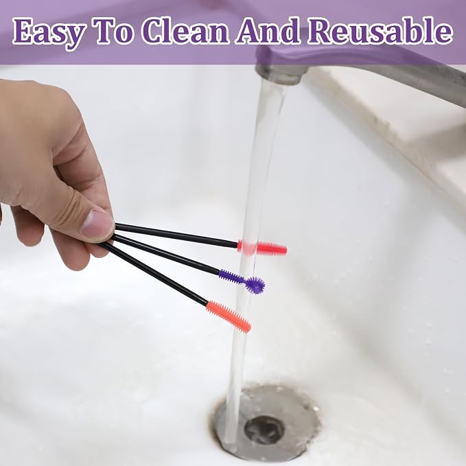 12 Pcs Silicone Nook and Cranny Brush Crevice Cleaning Brushes 3 Styles Sewing Machine Cleaning Brushes Tiny Brush for Sewing Machine, Keyboard, Small Spaces, Orange Purple Red