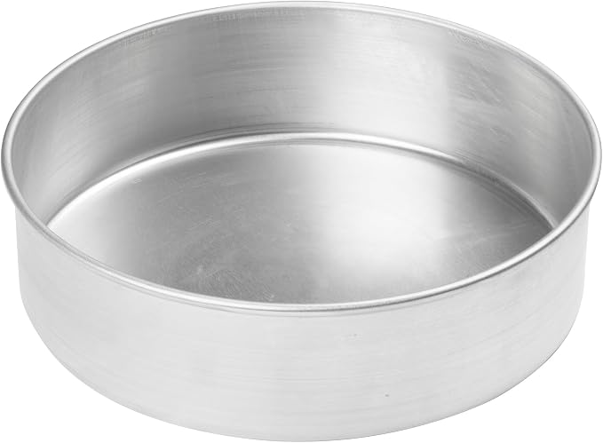 Winco Heavy-Duty Round Aluminum Layer Cake Pan, 10" x 3"