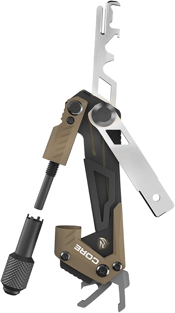 Real Avid Gun Multi Tool CORE: Tactical Rifle Tool & EDC Tools, Gun Accessories & Utility Tool Kit for Gun Maintenance, Includes Carbon Removal Tool & Front Sight Adjuster, 15