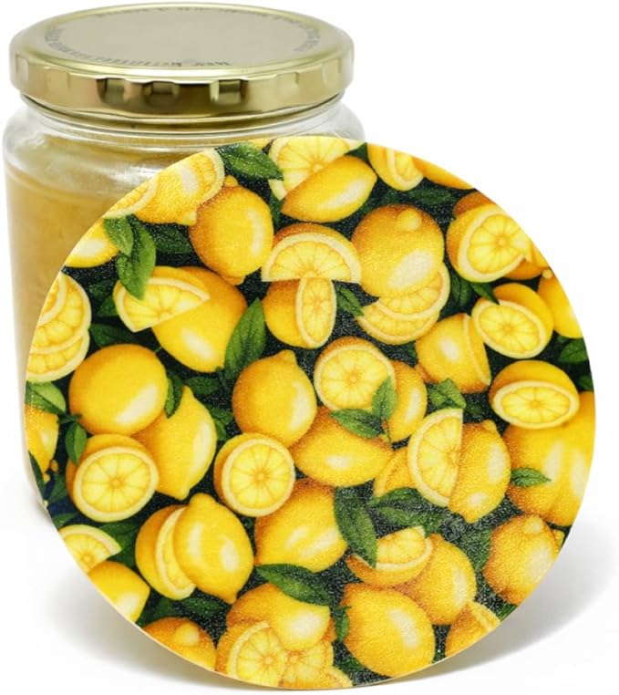 Andreas Silicone Jar Opener, Lemons – 6.25" Non-Slip Lid Gripper & Garlic Peeler, Food and Dishwasher Safe, Multi-Use, Durable Silicone & Fabric, Made in the USA, JO-922