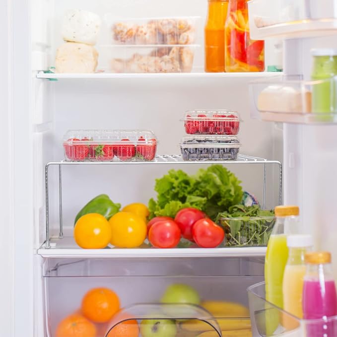 Tomorotec Space-Saving Stainless Steel Storage Rack, 12.8-22.8 in, Silver, Easy to Install, Versatile Design | Adjustable from 12.8 to 22.8 Inches Rustproof with Anti-Slip Feet for Pantry Bathroom Closet and Countertop Organization