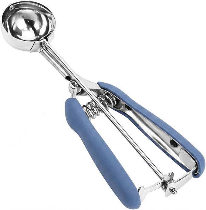 Ice Cream Scoop, 18/8 Stainless Steel Cookie Scoop, Cookie Scoops for Baking, 2 Tbsp/ 30 ml/ 1 oz Cookie Dough Scoop, Cookie Scooper for Baking(#40 Midnight Blue)