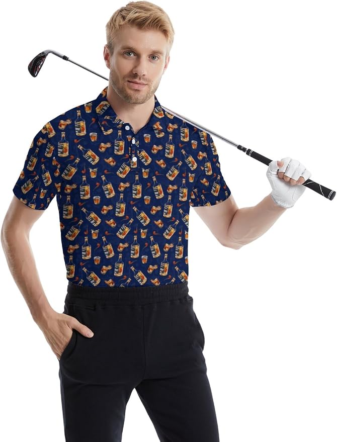 Polo Shirts for Men Moisture Wicking Mens Polo Shirts Patriotic Shirts for Men