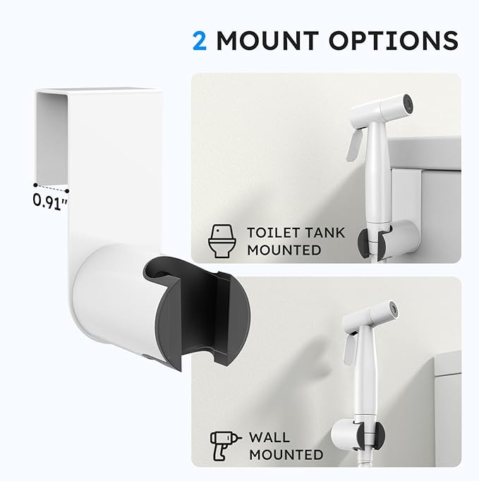 Arofa Bright White Bidet Sprayer for Toilet, Handheld Jet Sprayer Adjustable Water Pressure Muslim Shower with Bidet Hose, Bidets Faucet for Existing Toilets Cloth Diaper Spray for Baby/Feminine Wash