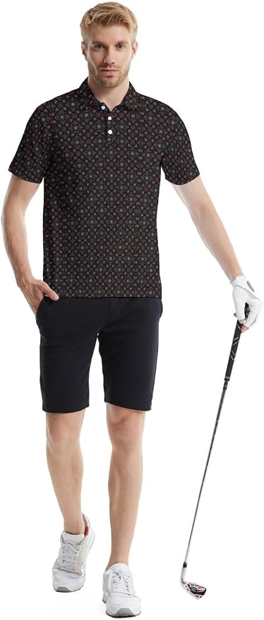 Polo Shirts for Men Moisture Wicking Mens Polo Shirts Patriotic Shirts for Men
