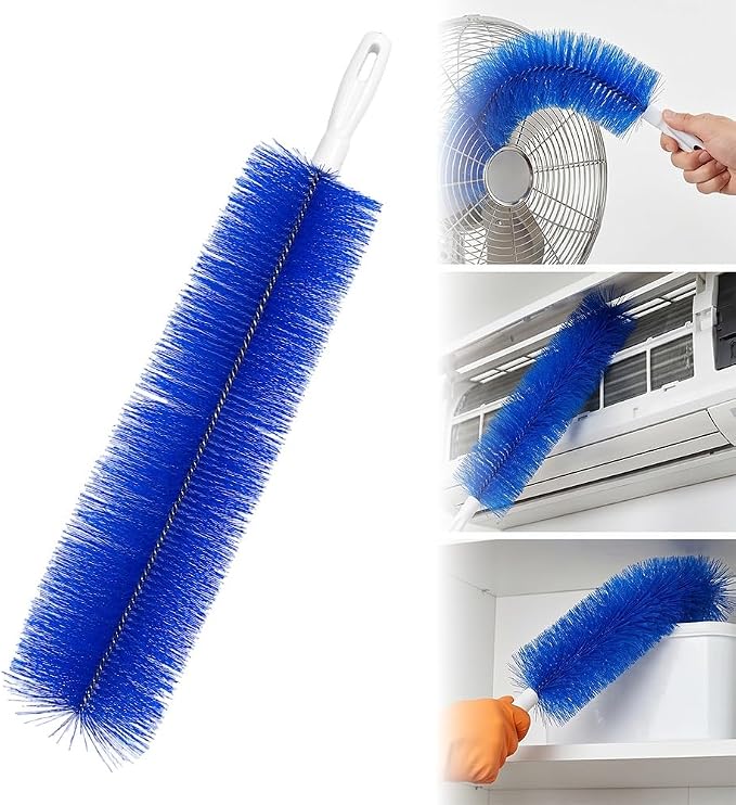 2026 New Bendable Microfiber Head Reusable Dust Remover | Fan Cleaner Brush, Flexible Dusting Brush Tool for Electric Fans Air Conditioning Ceiling Fan Blind Home Car Vents Curtain