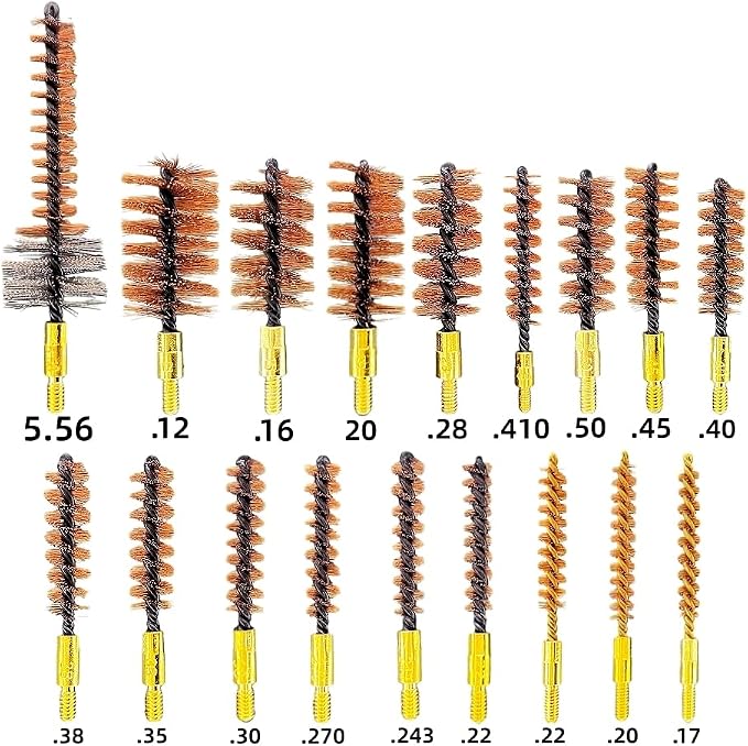 Universal Gun Cleaning Kit Accessories for Handgun & Shotgun – Multi-Caliber Brushes, Mops & Jags