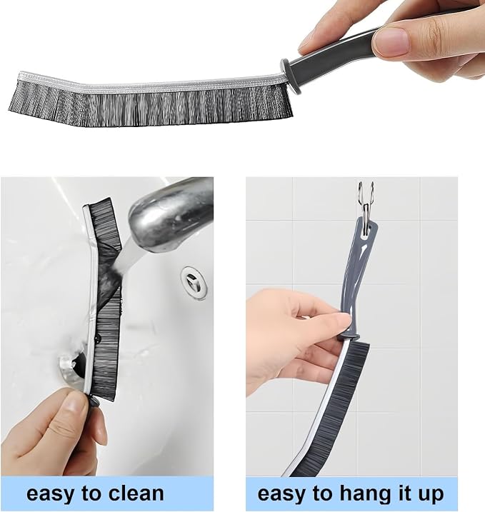 5 Pcs Hard Bristle Crevice Cleaning Brush - Crevice Cleaning Brushes for Household Use, Multifunctional Corner Gap Cleaning Brush Tool Grout Cleaner Brush for Kitchen Bathroom Window Track