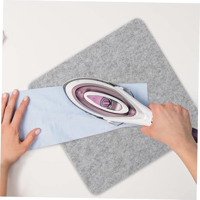 jojofuny Wool Ironing Mat for Quilters 10x10 Inch High Temperature Felt Pressing Pad for Sewing and DIY Crafts for Home Ironing and Quilting Projects