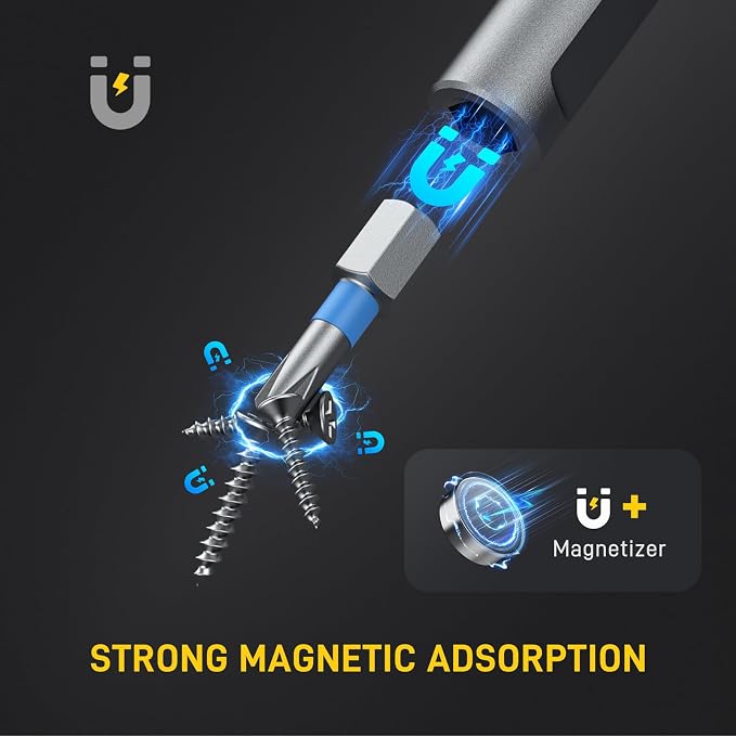 74 in 1 Magnetic Ratchet Screwdriver Set with Detachable T Handle | S2 Steel Bits Screwdriver Set, Repair Tool Kit for Furniture, Precision Electronics, Bicycle, DIY, Computer, Gift for Man