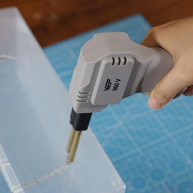 WEP 960-V Grey Plastic Welder Kit 110V with LED Lights with 200 Hot Staples and Pliers for Car Bumper Plastic Welding, Plastic Gas Tank Repair, a Great Automotive Tools for Mechanics