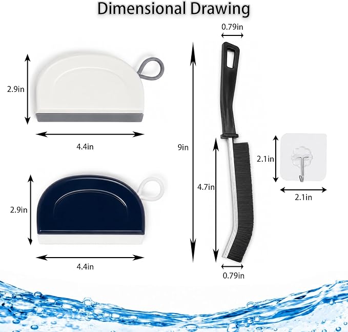 Small squeegee suit, Cleaning tools for desktop and glass surfaces