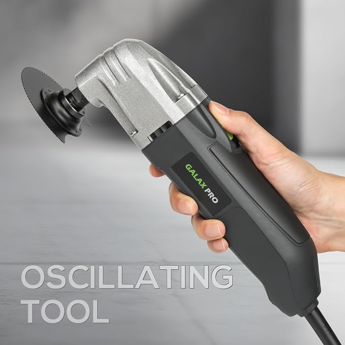 GALAX PRO Corded Oscillating Multi Tool Kit 2.0-Amp with 11Pcs Accessories | 22000OPM, 3° Oscillation Angle, Quick-Lock Screw, Oscillating Power Tools for Hardwood, PVC Pipes, Soft Metal Nails