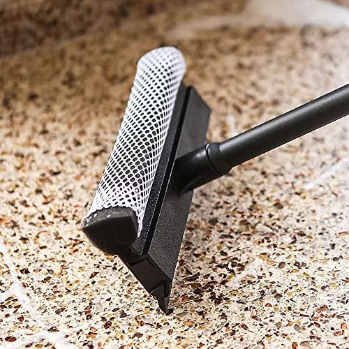 Window Squeegee Cleaning Tool 2 in 1 Window Cleaning Car Squeegee Windshield Cleaning Sponge and Rubber Squeegee,Black, Auto Squeegee
