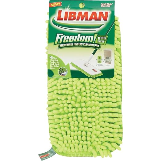Libman 4006 Freedom Floor Duster Refill with Easy-Change Design, 7" Pad