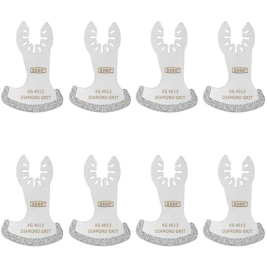 XXGO 8 Pcs Oscillating Multitool Diamond Blade for Grout Removal XG8001S | Best for 1/8 Inch Grout Removal