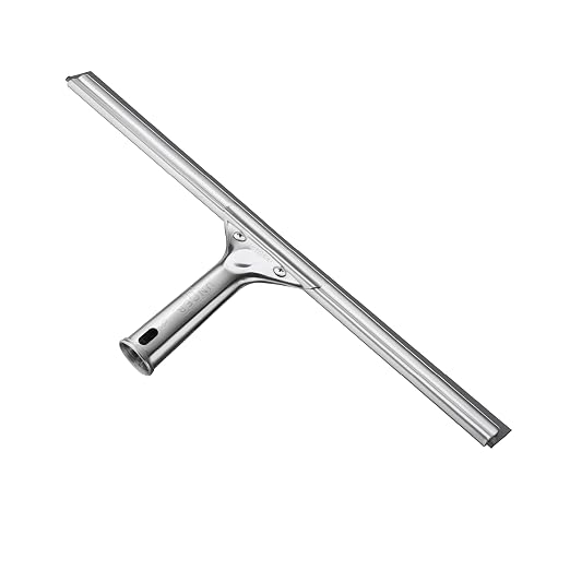 Unger Professional 16” Stainless Steel Window & Glass Cleaning Squeegee - Cleaning Supplies, Heavy Duty Squeegee for Window Cleaning, Streak Free Results