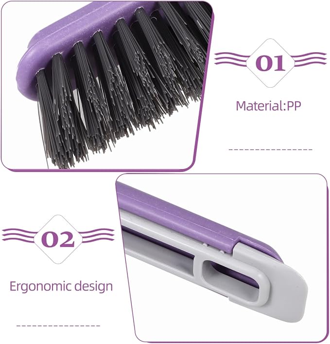 Wakauto Rotating Crevice Brush Groove Cleaning Brush for Window Track Cleaning Tools Gap Cleaning for Kitchen Sink Gas Stove Countertop Bathroom Crevices 10.23 X 2.95 X 1.18 in
