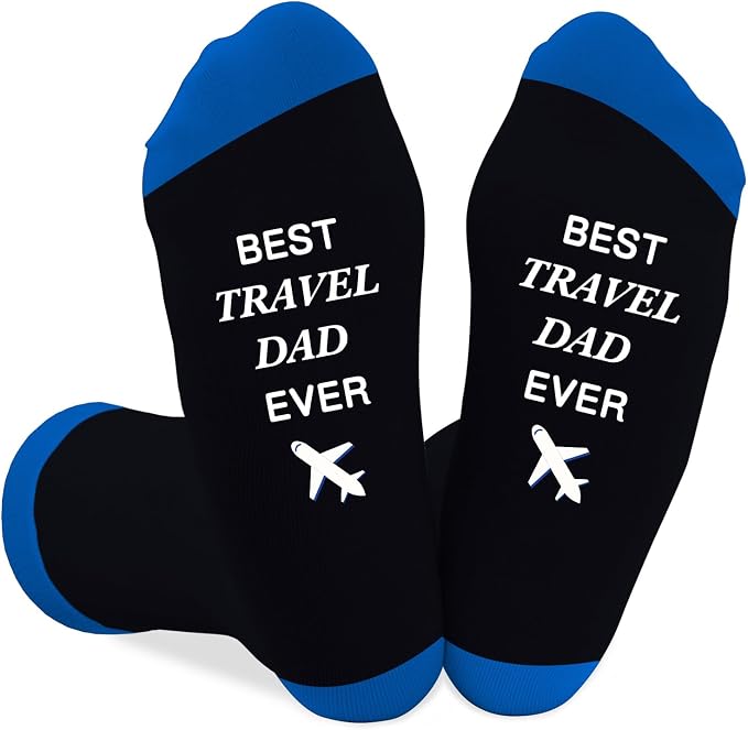 Fathers Day dad gifts christmas Birthday Best Dad Ever Funny Outdoor Hobby Sports Themed Novelty Socks Gift for Men