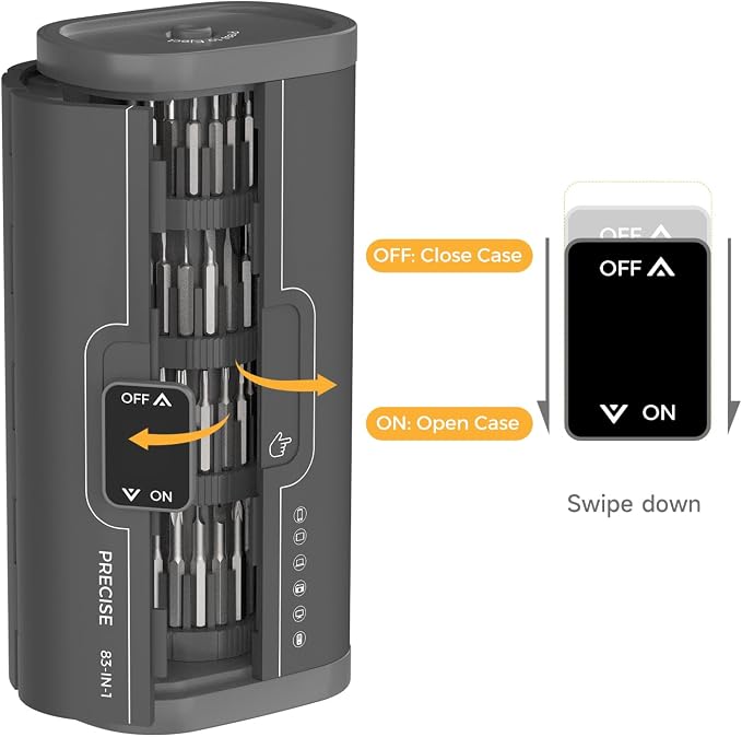 83 in 1 Electric Screwdriver Kit, Multi-Purpose Precision Repair Tool Set, Professional Magnetic Repair Tool Kit with 71 Bits for Computer, PC, Phone, Laptop,Drones, Watch, Xbox, PS5
