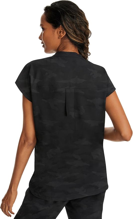 Healing Hands Purple Label Scrub Top for Women Modern Fit Tee | 2 Functional Pockets, Moisture Wicking Fabric, 360° Stretch, Quick Dry Performance, Back Yoke, Rounded Hem, Easy Care