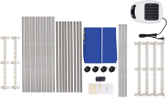 Portable Clothes Dryer 1200-1500W Electric Clothes Drying with Remote Control, Folding Wardrobe Drying Machine for Home, Dormitory, Hotel, Timing Function, 3 Gears Adjustment