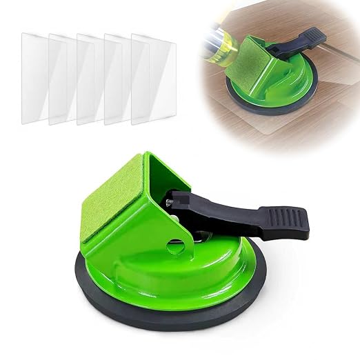 Heavy Floor Gap Fixer Tool with 5pcs Sticky Pad | 45°Striking Surface &Enhanced Suction Cup, Made of Iron. Plank Grabber Floor Fix Pro for Laminate, Vinyl Plank, Hardwood.