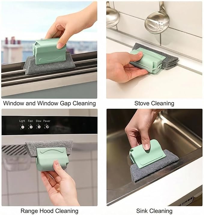 8PCS Magic Window Track Cleaner, Upgraded Window Track Cleaning Tools, Handheld Window Track Cleaner Brushe Tools for lides Gaps, Tile Lines Shutter Car Vents