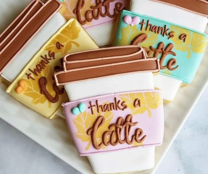 Ann Clark Coffee/Tea Cup Cookie Cutters 3-Pc Set (Coffee Mug, Latte Cup, Teacup) Made in the USA
