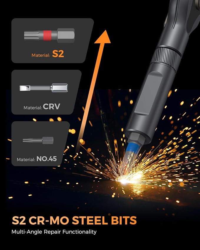 LIFEGOO Ratchet Screwdriver Set: 74 in 1 Magnetic Screwdriver Sets, S2 Steel Bits & Flexible Shaft Suitable for Electronics, Furniture Assembly & Bicycle Repair Tools