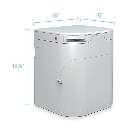 OGO Origin Composting Toilet – 12V Electric Agitator, Urine Diverting RV Toilet for Van Life, Tiny Home & Boat – 15" Compact, Odorless Off-Grid Toilet, No Black Tank