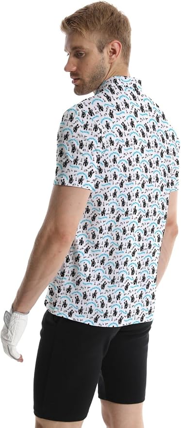 Polo Shirts for Men Moisture Wicking Mens Polo Shirts Patriotic Shirts for Men